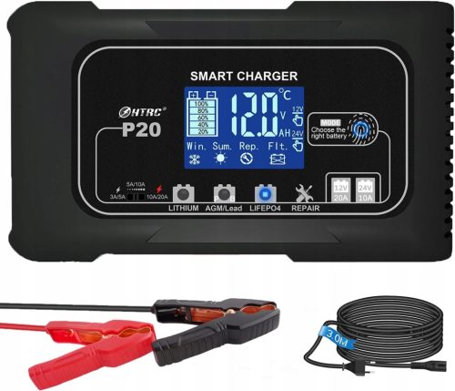 ISPRAVLJAČ PUNJAČ BATERIJA LCD 12V 24V 20A FUNKCIJA POPRAVKA BATERIJA.