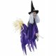 Halloween Dekoracija Cvrkutava Vještica na Metli 60cm