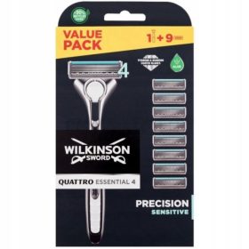   Wilkinson Quattro Titanium Sensitive Brijač + 9 Patrone - Na Poklon