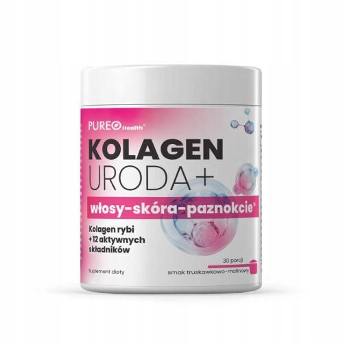 PUREO Zdravlje Kolagen Uroda + kosa - koža - jagoda malina, 30 porcija