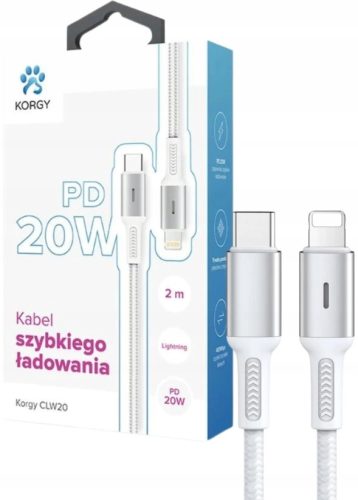 USB-C kabel - Rasvjeta Korgy CLW20 20W 2m Bijela