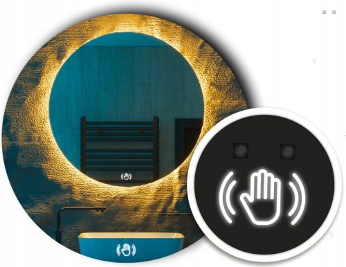  LED OGLEDALO 90 cm OKRUGLO SA SENZORSKIM PREKIDAČEM BEZODIRN NA POKRET