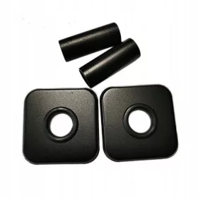   Crni mat set za maskiranje ventila - kvadratne rozete i tuleji