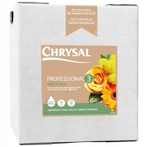 Chrysal Professional 3 - Tekućina za njegu rezanog cvijeća u spužvi i vazama, 10L