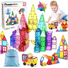    Magnetni kockice za gradnju 61 komad Picasso Tiles, velike edukativne