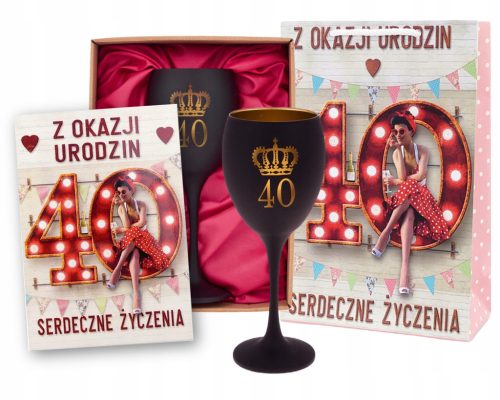 Set za 40. rođendan za ženu - poklon, čaša želja, sapuni