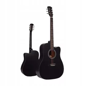   Kvalitetna akustična gitara za početnike crne boje MusicMate BK-38 s futrolom