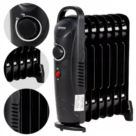    Uljni radijator oilak mini 7 rebara 700w crni Volteno VO2828