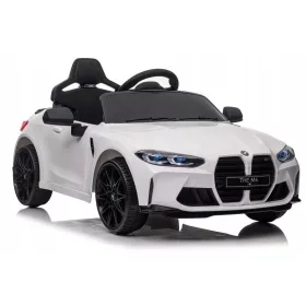    Auto na baterije BMW M4 2X45 WATT baterija 12V 14Ah kožni daljinski upravljač bijeli