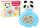 Pop-It Panda igra Plush Blue Arcade Console Pad Vibrations