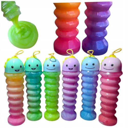VELIKI SET 6x SLIME SA SJAJEM U 6 RAZLIČITIH BOJA