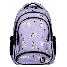 Ruksak sa uzorkom dalmatinaca, ljubičasti - 16"