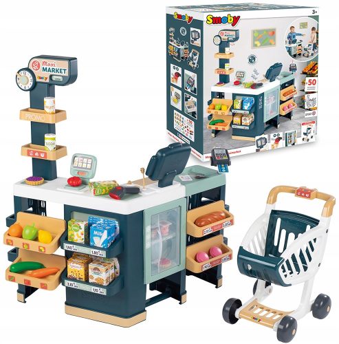 Smoby Supermarket sa Kolica za Gotovinu i Hladnjakom