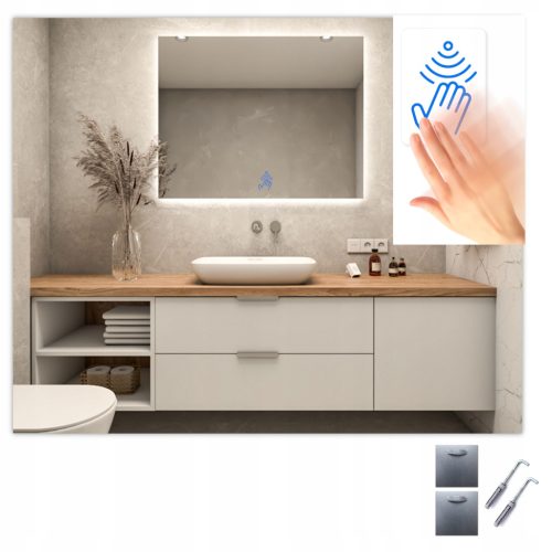  LED OGLEDALO 120x70 cm COB 480 LED/1m S BEZODIRNIM SENZORSKIM PREKIDAČEM