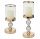 Luksuzni svijećnjak Glamour Lanterna Crystal Luxury Gold set 1-2