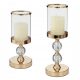 Luksuzni svijećnjak Glamour Lanterna Crystal Luxury Gold set 1-2