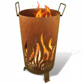    VRTNI KAMIN ČELIČNI CORTEN GRIL TRONOŽAC ZA GRANE DRVNI OTPAD