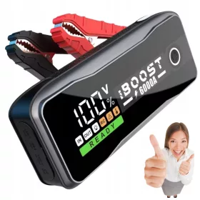   Jump Starter Booster 150W Powerbank Pumpa 27000mAh 6000A sa Stezaljkama