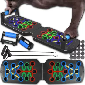    Daska za sklekove za vježbu PUSH UP, multifunkcionalna 16u1 + otporne trake i ručke