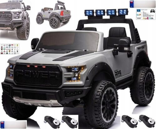  JEEP RAPTOR F-150 sa 12V 12AH baterijom, 4x4 pogonom, LED diodama, EVA kožnim kotačima