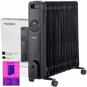    ULJNI Električni radijator 2500W 13 REBRA Kotači DALJINSKI UPRAVLJAČ PODEŠAVANJE TIMERA