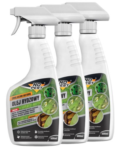 NO PEST Emulzija s uljem lana za zaštitu biljaka od štetnika - 3x500 ml