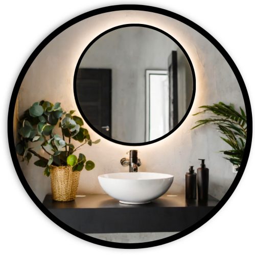  Ogledalo Metanoia Ogledala Led zidni kružni okvir MDF 1000 x 1000 mm