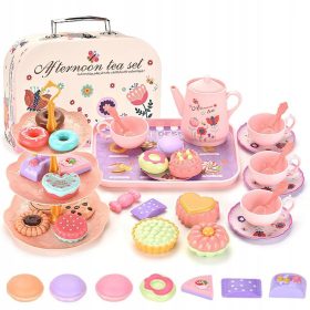   PRINCEZA ČAJNI SET ZA DJECU, LUKSUZNI ČAJNI SET S DESERTIMA I VRČEM