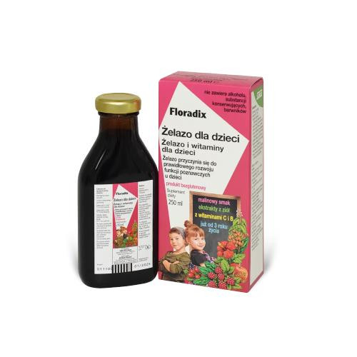 DJEČJI FLORADIX Željezo i vitamini sa okusom maline 250ml