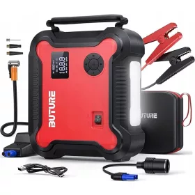   BuTure 4u1 automatski pokretač s prijenosnim kompresorom 3500 A 27000 mAh