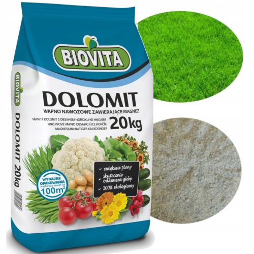 Organsko, prirodno gnojivo Dolomit Biovita za trawnik - 20 kg