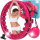 Hula Hoop za mršavljenje s utegom i masažerom MSport 120 cm roza