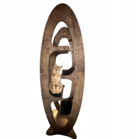   Kuća za mačke s grebalištem i visokom tornjem za penjanje, velika grebalica i krevet na drvetu - smeđa 161 cm