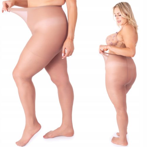 Plus Size 15 den Matirane Rajtne CAPPUCCINO Veliki Klin Poljski Proizvod Fenome