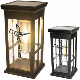   Solarni Lampion sa Križem LED - Moderna Svjetiljka za Groblje