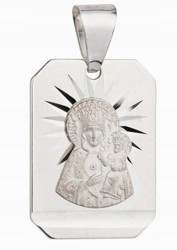 Srebrni medaljon s likom Gospe od Częstochowa pr. 925