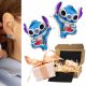 925 srebrne naušnice sa Stich Disney emajlom za malu damu POKLON