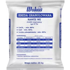  Vapneno gnojivo Wokas granulat 25 kg 6 l
