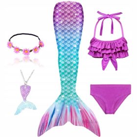 PREKRASAN KUPAĆI KOSTIM S REPOM SIRENE ZA DJEVOJČICE