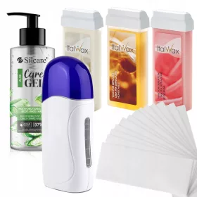    ItalWax Set za uklanjanje dlačica GRIJAČ 3x rola voska 100ml + GEL TRAKE