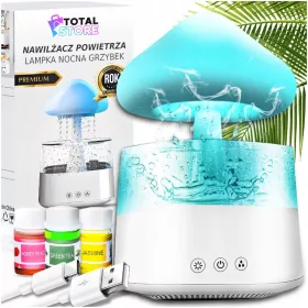    Totalstore ultrazvučni ovlaživač zraka OVLAŽIVAČ ZRAKA GLJIVA LAMPA DIFUZOR POKLON 0,45 l bijeli