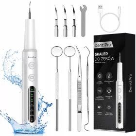   DentiPro ultrazvučni skaler - 4 načina rada, 4 glave, 4 alata, USB punjenje