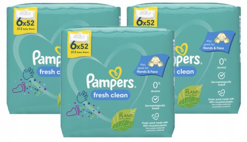  VLAŽNE MARAMICE PAMPERS FRESH CLEAN 6 x 52 KOM