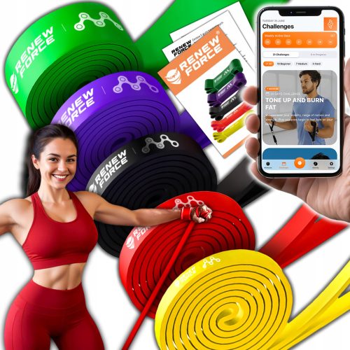  Set od 5 traka za vježbanje Powerband VISOKE KVALITETE