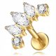  LABRET NAUŠNICA OD TITANSKOG ZLATA HELIX EAR S 5 CIRKONIJA 1,2/8