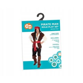   Gusarski kostim za odrasle Pirat - Savršen izbor za tematske zabave i proslave! Ovaj autentični kostim uključuje bluzu s kamizelkom, hlače s nakladkama za cipele, remen i pokrivalo za glavu. Izrađen o