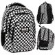 Školski ruksak za tinejdžere Backup W94 - šahovnica crno-bijela