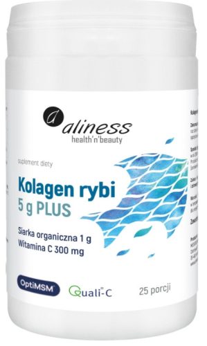 Kolagen riblji s OptiMSM i vitaminom C - 25 porcija, Aliness