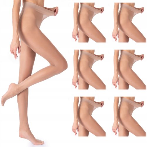 6x Rajstopy SKIN NATURAL 20 DEN, Bež, Mat, 5/6