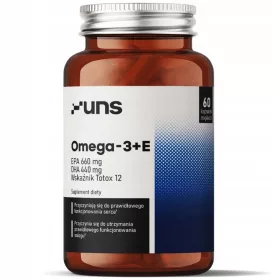   UNS Omega-3+E 60 kapsula - Ključni omega-3 masne kiseline s vitaminom E